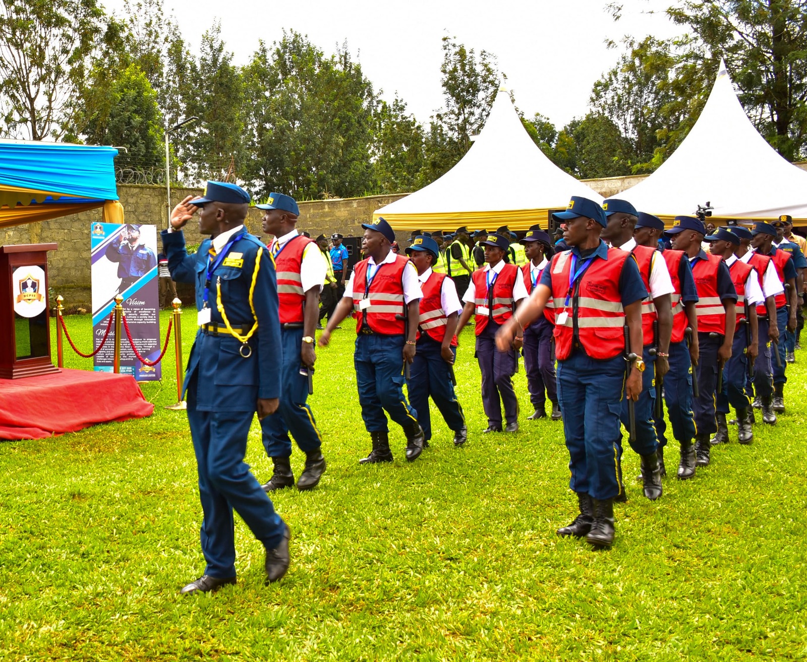 Gratom Babz guards on parade